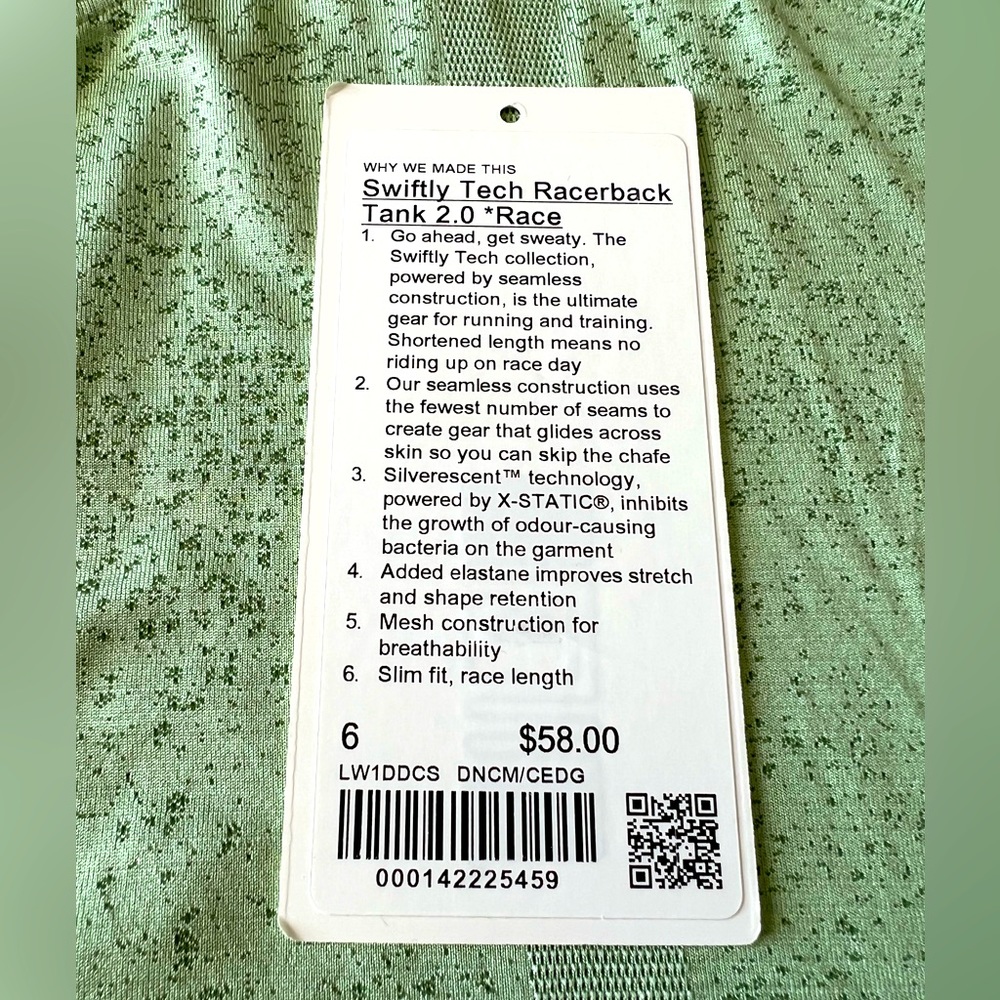 Lululemon swiftly tech racerback tank 2.0, race length - Picture 9 of 9